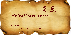 Répászky Endre névjegykártya