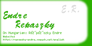 endre repaszky business card